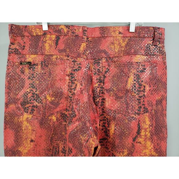 NEW Vintage R.V.T. Snakeskin Print Bootcut Jeans Women Size 24 Plus Size y2k 90s - Picture 7 of 7